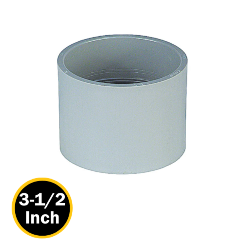 Thomas & Betts Carlon® E940M Non-Metallic Standard Conduit Coupling, 3-1/2 in, For Use With SCH 40 and SCH 80 Conduit, PVC